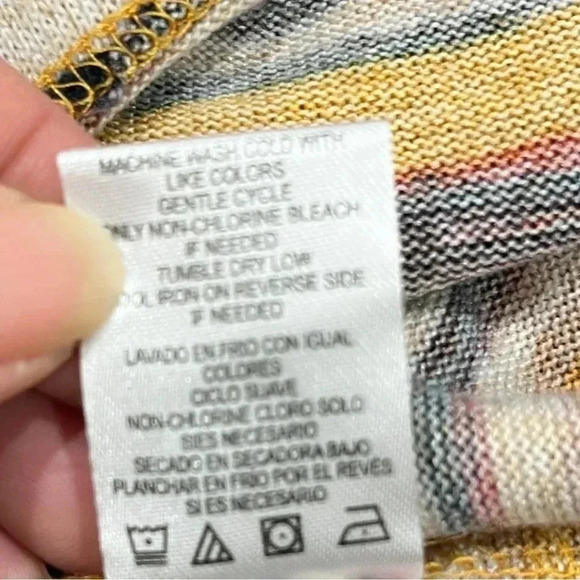 Absolutely Famous lightweight v neck with detail sweater cool colorway - Picture 9 of 9